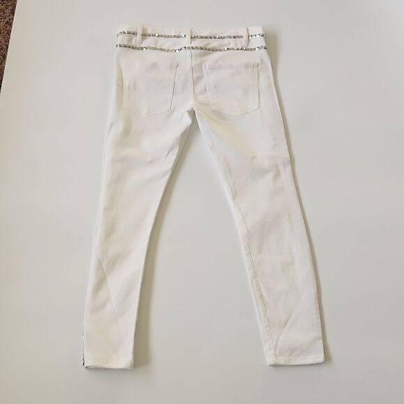 CURRENT/ ELLIOTT The CROP skinny White STUDS Denim Jeans - Picture 3 of 10